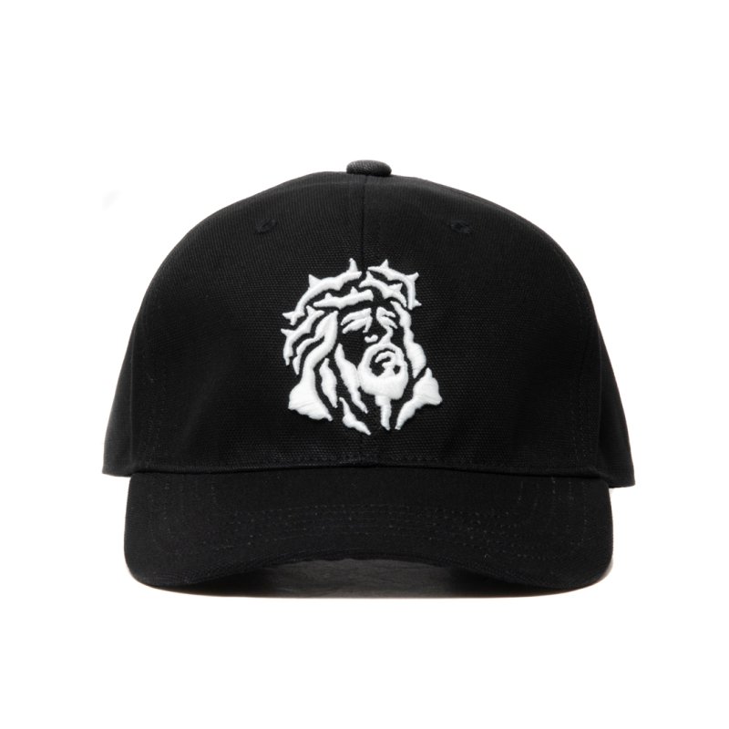 画像1: COOTIE PRODUCTIONS/Cotton OX 6 Panel Cap（Black/JESUS）［6パネルキャップ-24春夏］