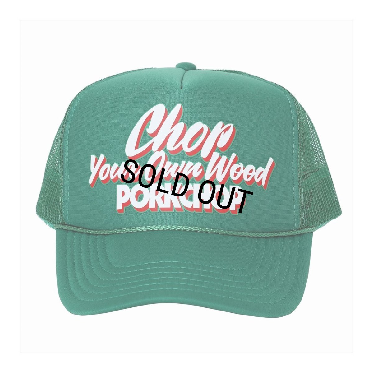 画像1: PORKCHOP/CHOP YOUR OWN WOOD CAP（KELLY GREEN）［メッシュキャップ-23秋冬］ (1)