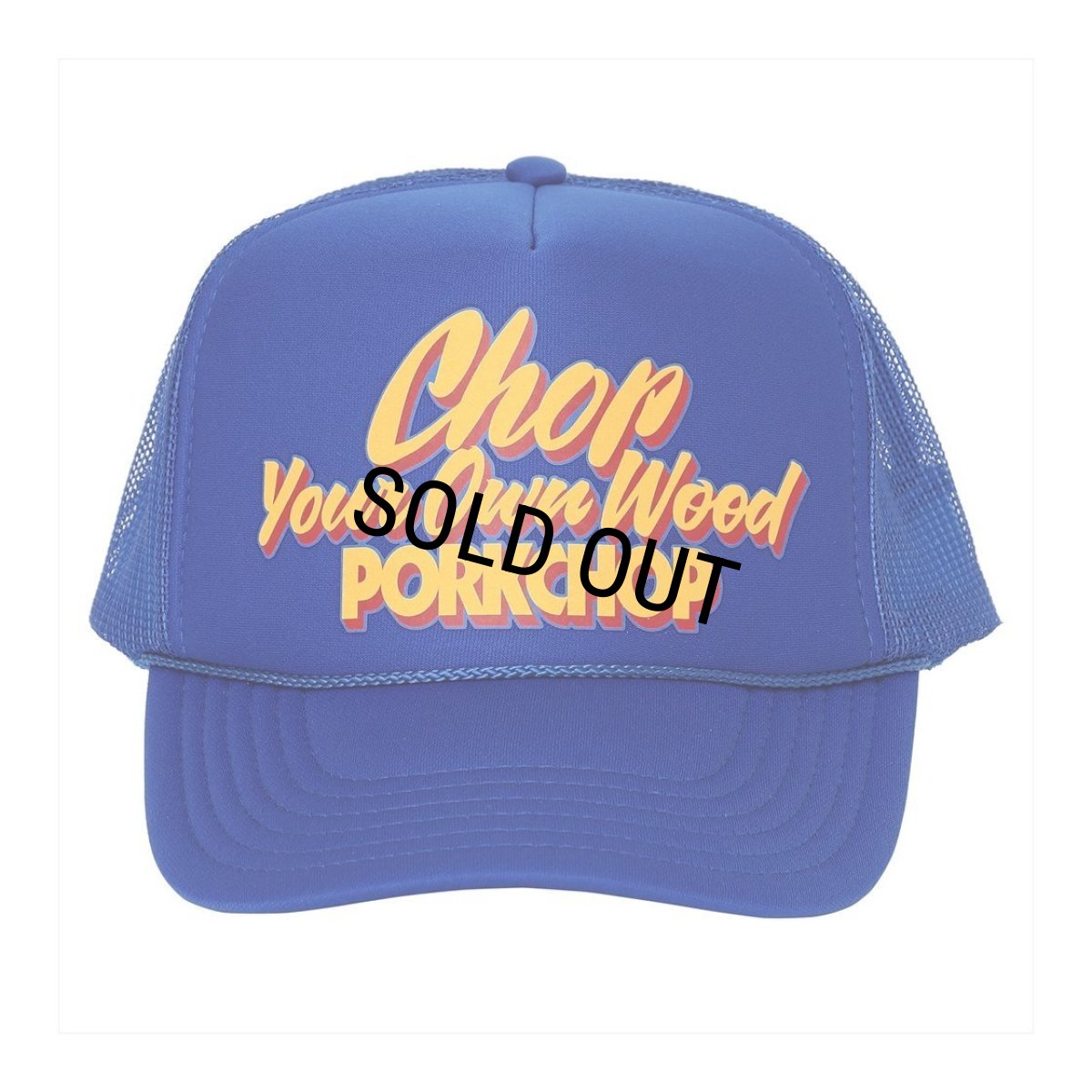 画像1: PORKCHOP/CHOP YOUR OWN WOOD CAP（BLUE）［メッシュキャップ-23秋冬］ (1)