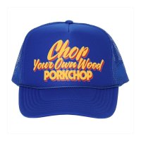 PORKCHOP/CHOP YOUR OWN WOOD CAP（BLUE）［メッシュキャップ-23秋冬］