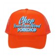 画像1: PORKCHOP/CHOP YOUR OWN WOOD CAP（ORANGE）［メッシュキャップ-23秋冬］ (1)