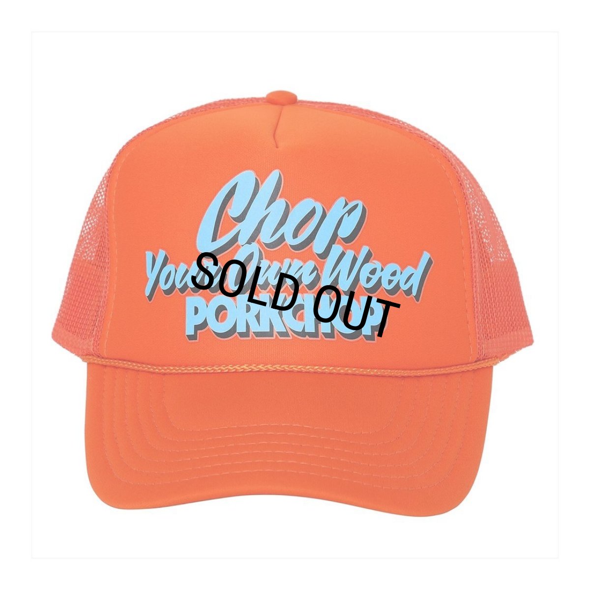 画像1: PORKCHOP/CHOP YOUR OWN WOOD CAP（ORANGE）［メッシュキャップ-23秋冬］ (1)