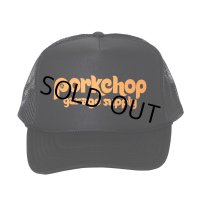PORKCHOP/WHEEL LOGO MESH CAP（BLACK）［メッシュキャップ-23秋冬］