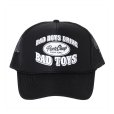 画像1: PORKCHOP/BAD TOYS CAP（BLACK）［メッシュキャップ-23春夏］ (1)