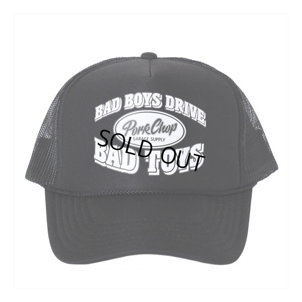 画像1: PORKCHOP/BAD TOYS CAP（BLACK）［メッシュキャップ-23春夏］