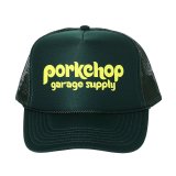 PORKCHOP/WHEEL LOGO MESH CAP（DARK GREEN）［メッシュキャップ-23秋冬］