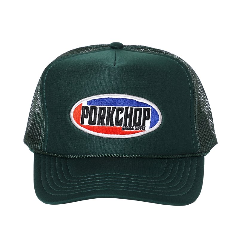 画像1: PORKCHOP/2nd OVAL MESH CAP（GREEN）［メッシュキャップ-24春夏］