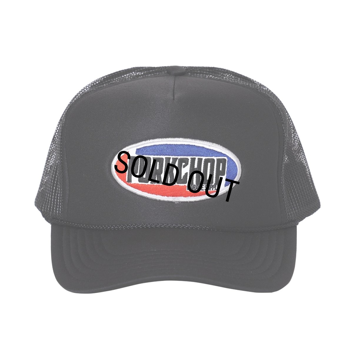 画像1: PORKCHOP/2nd OVAL MESH CAP（BLACK）［メッシュキャップ-24春夏］ (1)