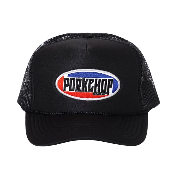 画像1: PORKCHOP/2nd OVAL MESH CAP（BLACK）［メッシュキャップ-24春夏］
