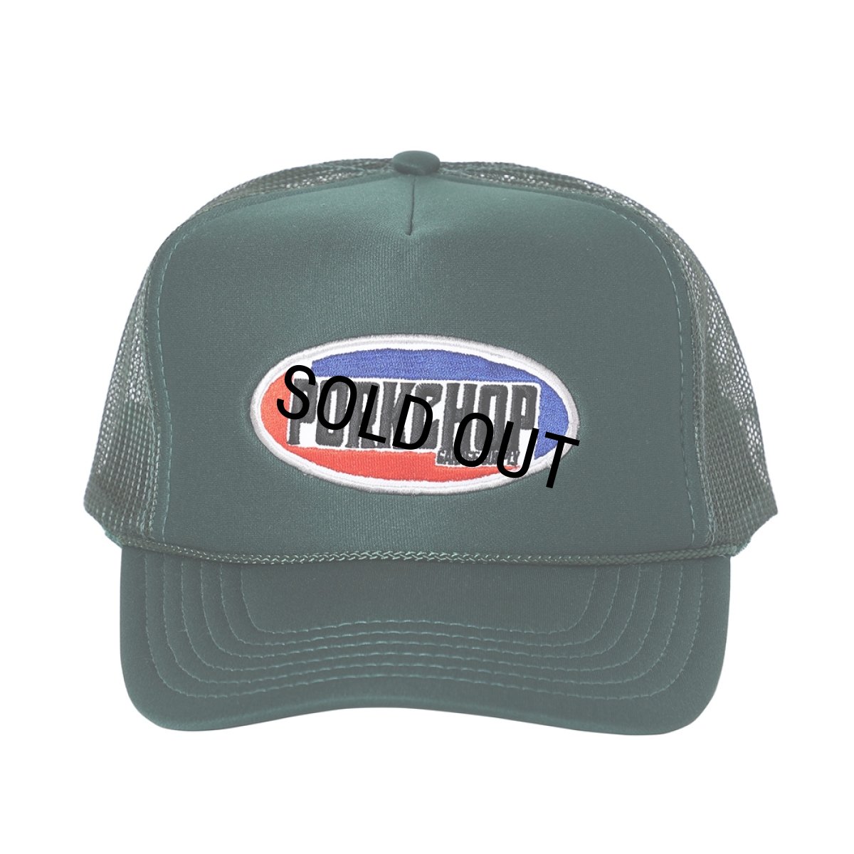 画像1: PORKCHOP/2nd OVAL MESH CAP（GREEN）［メッシュキャップ-24春夏］ (1)