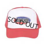 PORKCHOP/2nd OVAL MESH CAP（WHITE/RED）［メッシュキャップ-24春夏］