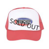 PORKCHOP/2nd OVAL MESH CAP（WHITE/RED）［メッシュキャップ-24春夏］