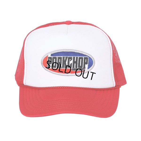 画像1: PORKCHOP/2nd OVAL MESH CAP（WHITE/RED）［メッシュキャップ-24春夏］