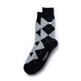 画像1: RATS/COTTON ACRYLIC ARGYLE SOCKS（BLACK）［ソックス-24春夏］ (1)