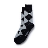 【30%OFF】RATS/COTTON ACRYLIC ARGYLE SOCKS（BLACK）［ソックス-24春夏］