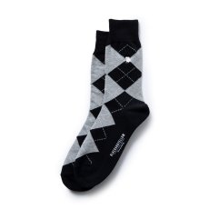 画像1: 【40%OFF】RATS/COTTON ACRYLIC ARGYLE SOCKS（BLACK）［ソックス-24春夏］ (1)