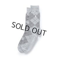 RATS/COTTON ACRYLIC ARGYLE SOCKS（GRAY）［ソックス-24春夏］