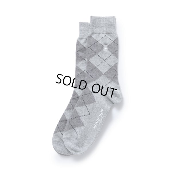 画像1: RATS/COTTON ACRYLIC ARGYLE SOCKS（GRAY）［ソックス-24春夏］