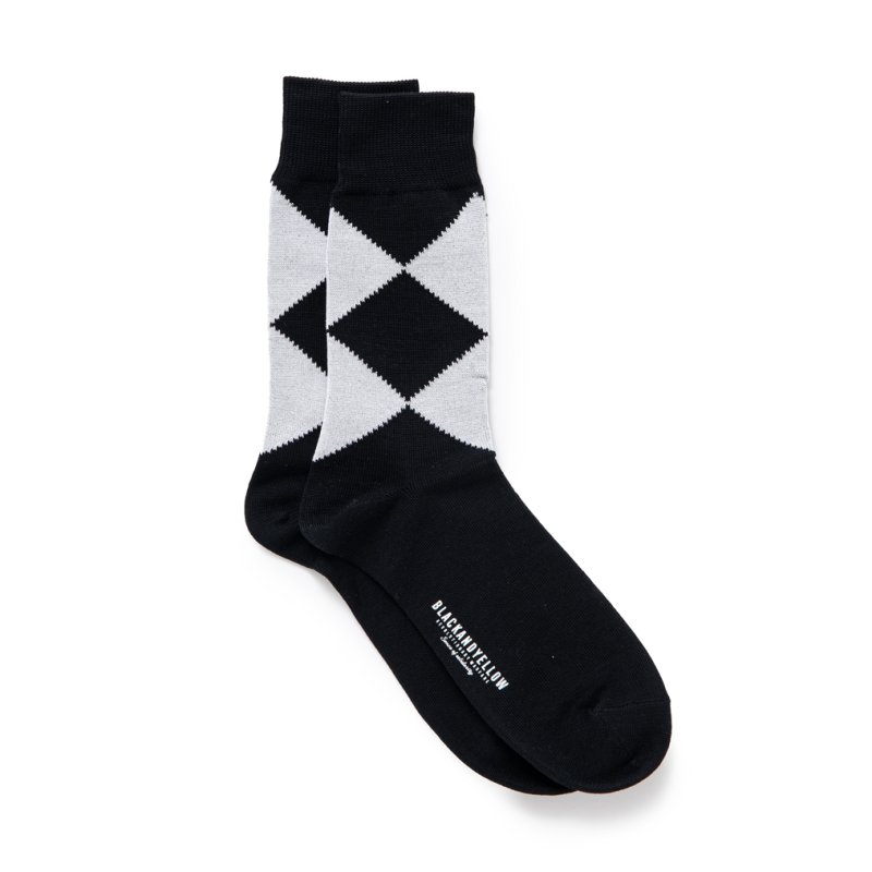 画像2: 【30%OFF】RATS/50'S EGYPTIAN COTTON ARGYLE SOCKS（BLACK）［ソックス-24春夏］