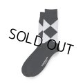 【30%OFF】RATS/50'S EGYPTIAN COTTON ARGYLE SOCKS（BLACK）［ソックス-24春夏］