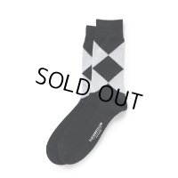 【30%OFF】RATS/50'S EGYPTIAN COTTON ARGYLE SOCKS（BLACK）［ソックス-24春夏］