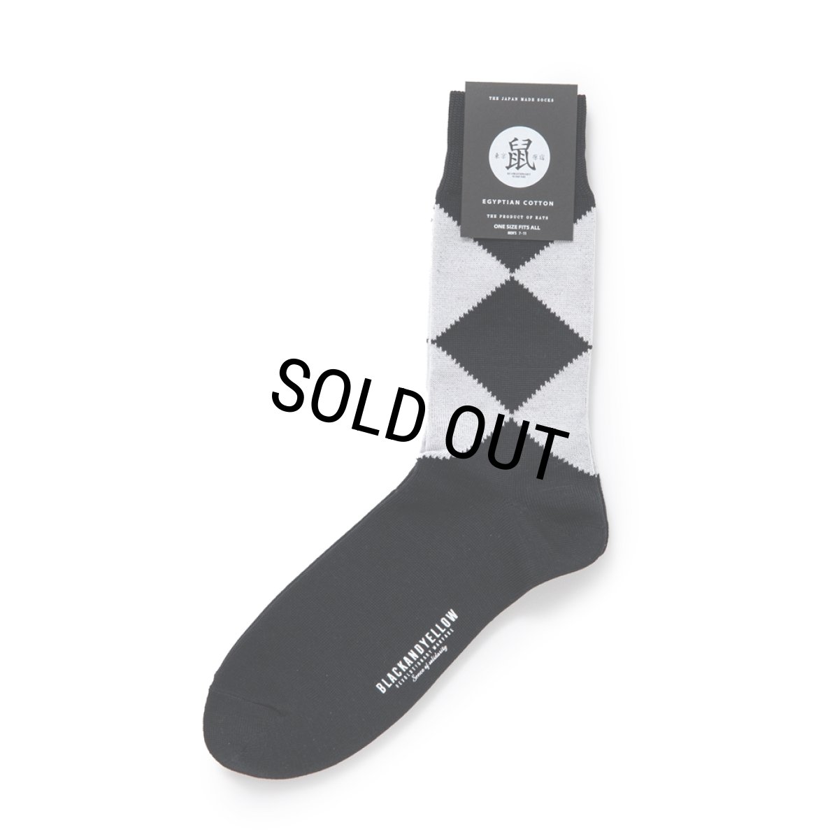 画像3: 【30%OFF】RATS/50'S EGYPTIAN COTTON ARGYLE SOCKS（BLACK）［ソックス-24春夏］ (3)