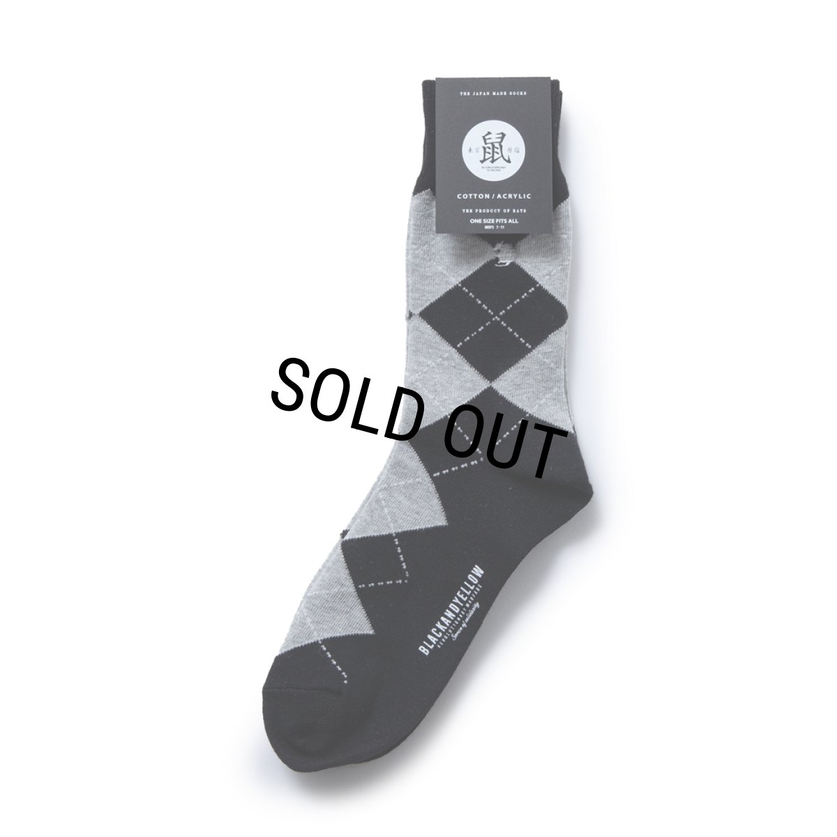 画像3: 【40%OFF】RATS/COTTON ACRYLIC ARGYLE SOCKS（BLACK）［ソックス-24春夏］ (3)