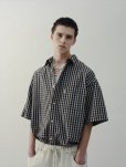 画像4: COOTIE PRODUCTIONS/Dobby Check S/S Shirt（Black）［ドビーチェックシャツ-24春夏］ (4)