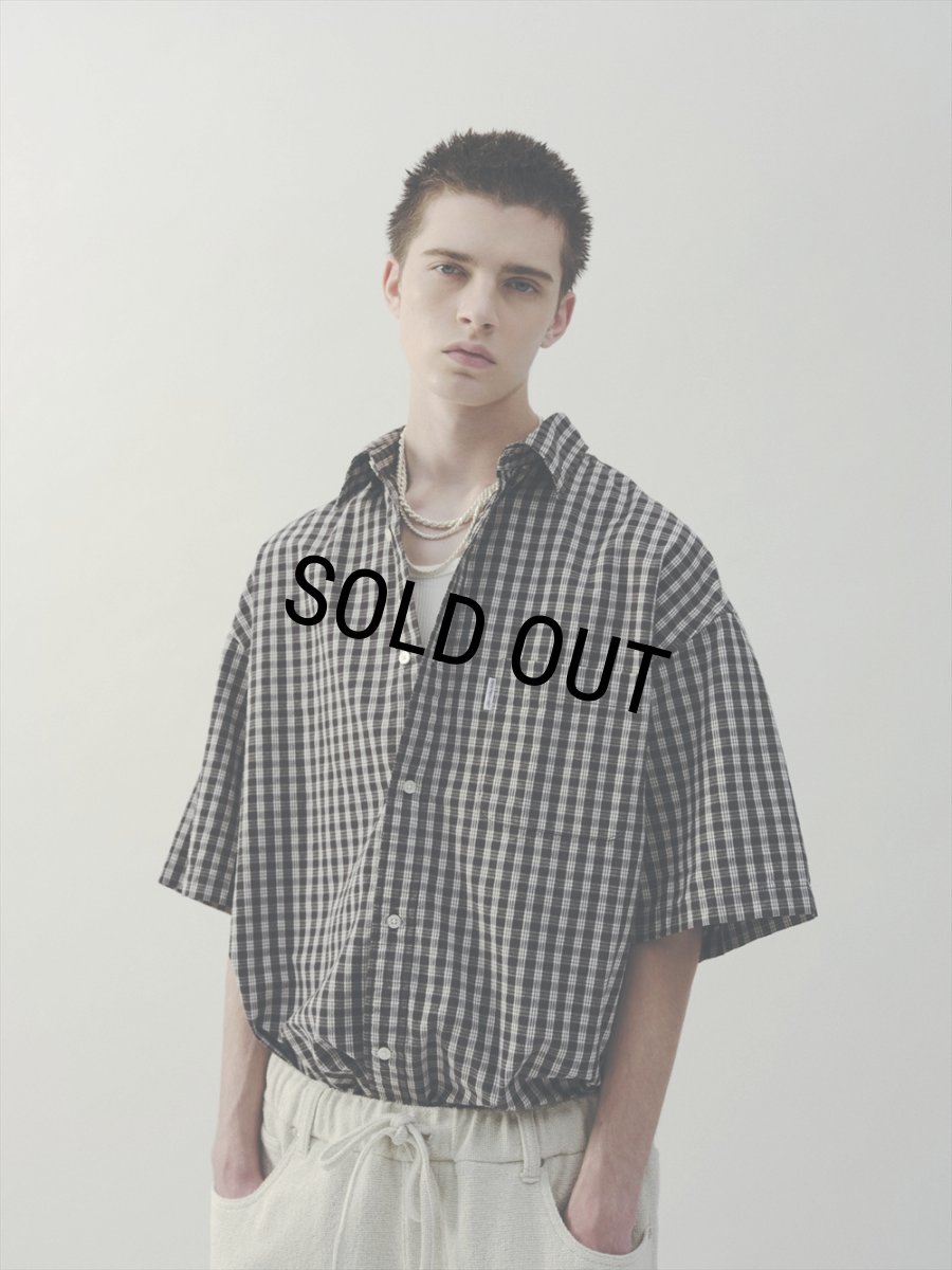 画像4: COOTIE PRODUCTIONS/Dobby Check S/S Shirt（Black）［ドビーチェックシャツ-24春夏］ (4)