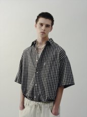 画像4: COOTIE PRODUCTIONS/Dobby Check S/S Shirt（Black）［ドビーチェックシャツ-24春夏］ (4)