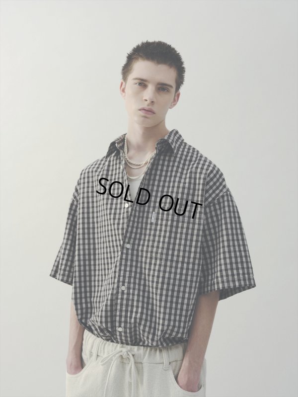 画像4: COOTIE PRODUCTIONS/Dobby Check S/S Shirt（Black）［ドビーチェックシャツ-24春夏］