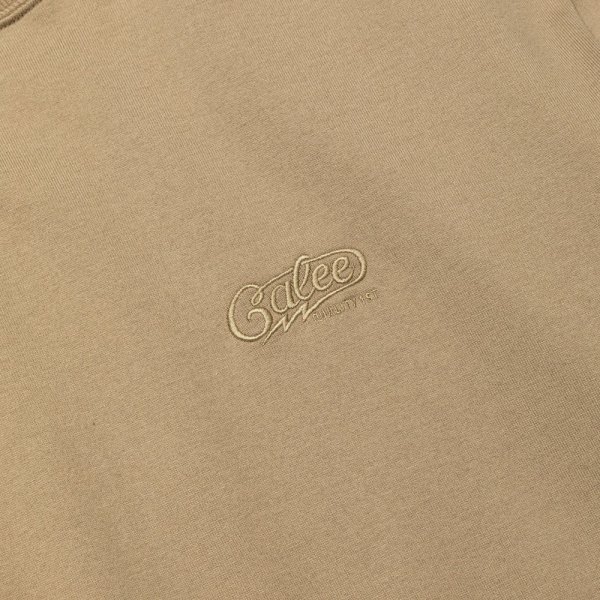 画像3: CALEE/EMBROIDERY DROP SHOULDER S/S TEE（BEIGE）［ドロップショルダー刺繍T-24春夏］