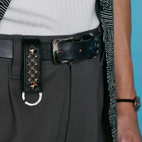 他の写真3: CALEE/STUDS LEATHER SNAP KEY RING（BLACK）［スナップレザーキーリング-24春夏］