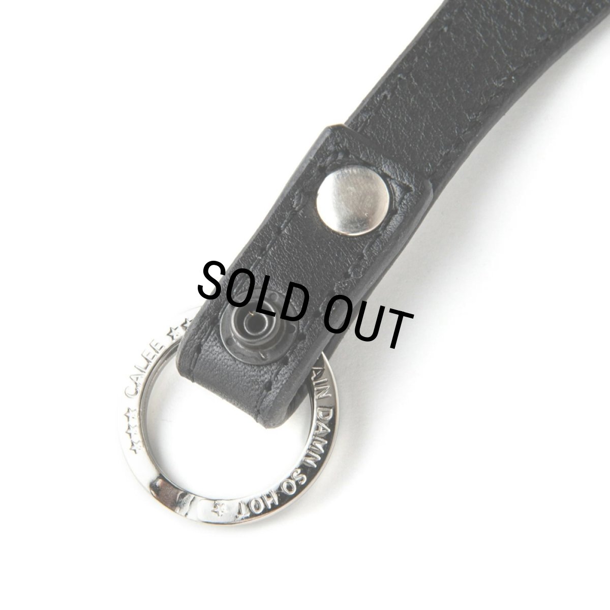 画像5: CALEE/STUDS LEATHER SNAP KEY RING（BLACK）［スナップレザーキーリング-24春夏］ (5)