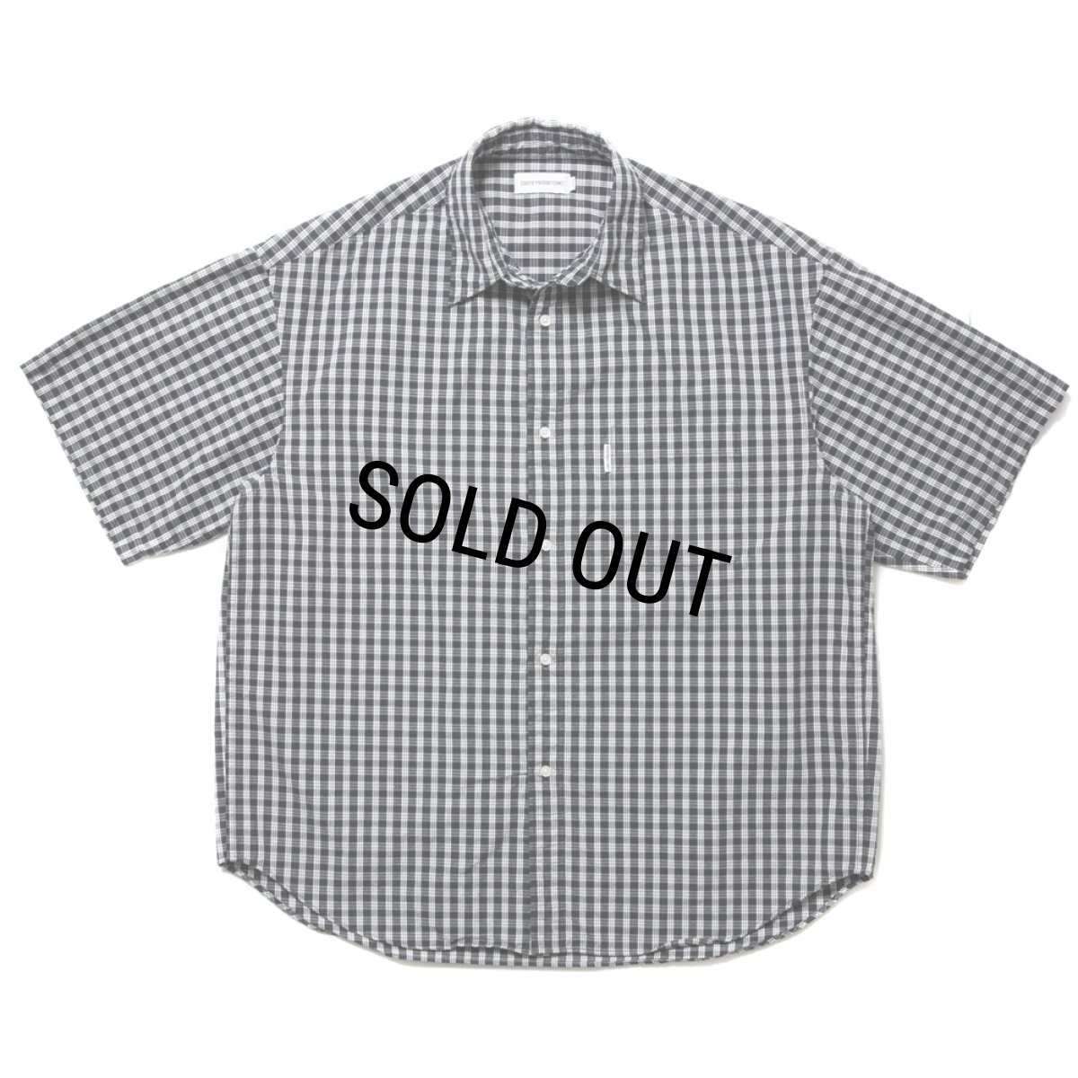 画像1: COOTIE PRODUCTIONS/Dobby Check S/S Shirt（Black）［ドビーチェックシャツ-24春夏］ (1)