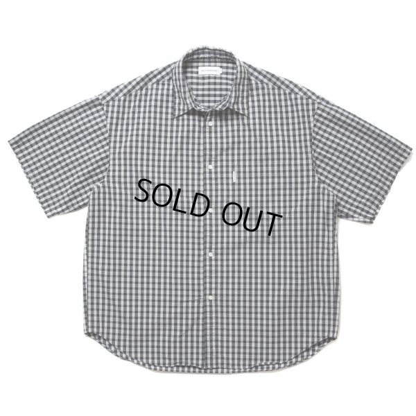 画像1: COOTIE PRODUCTIONS/Dobby Check S/S Shirt（Black）［ドビーチェックシャツ-24春夏］