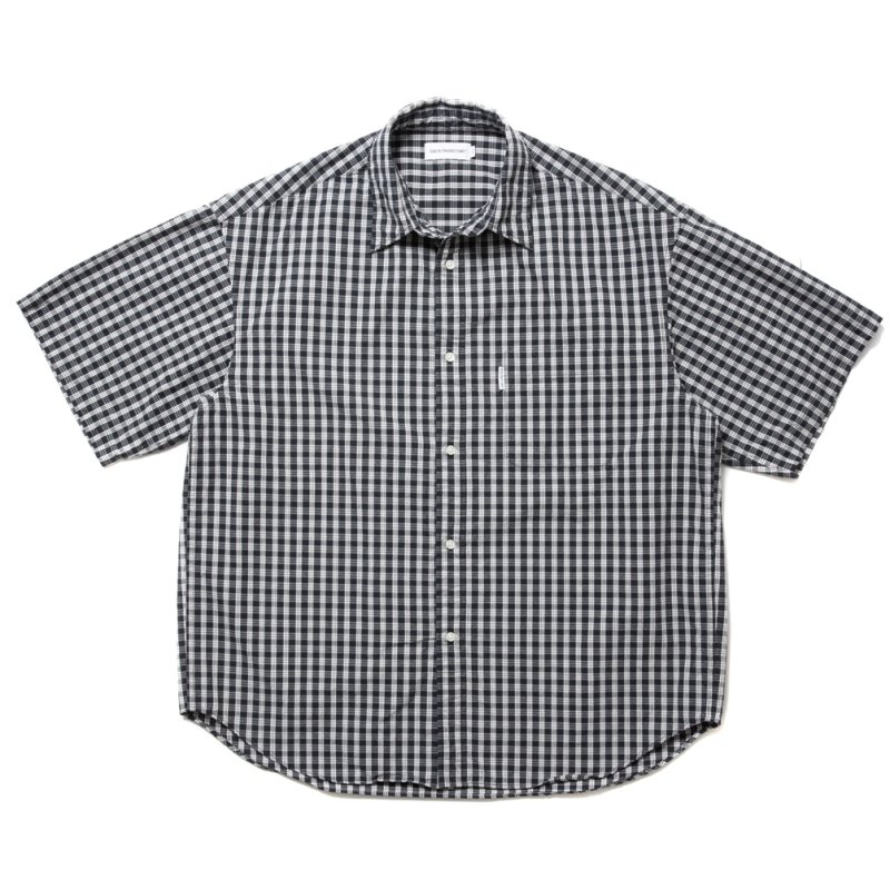 画像1: COOTIE PRODUCTIONS/Dobby Check S/S Shirt（Black）［ドビーチェックシャツ-24春夏］