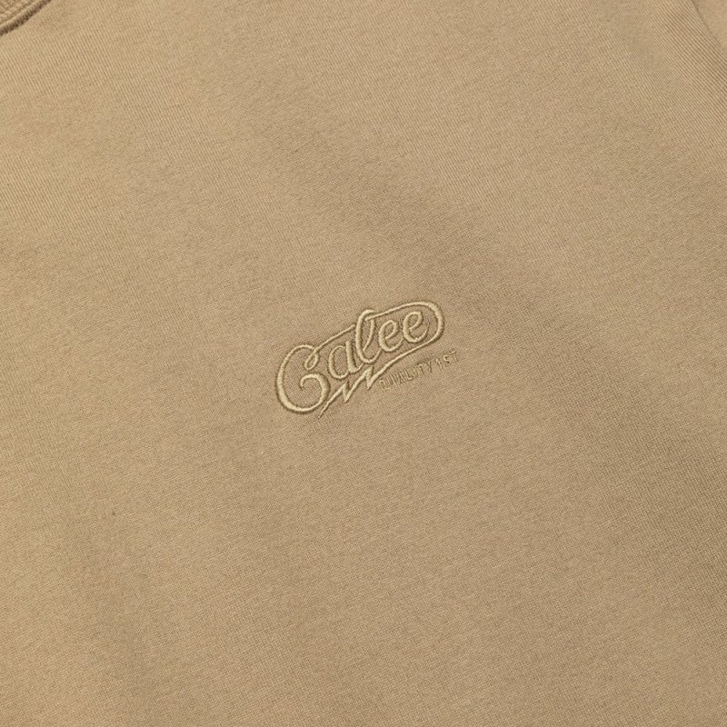 画像3: 【40%OFF】CALEE/EMBROIDERY DROP SHOULDER S/S TEE（BEIGE）［ドロップショルダー刺繍T-24春夏］