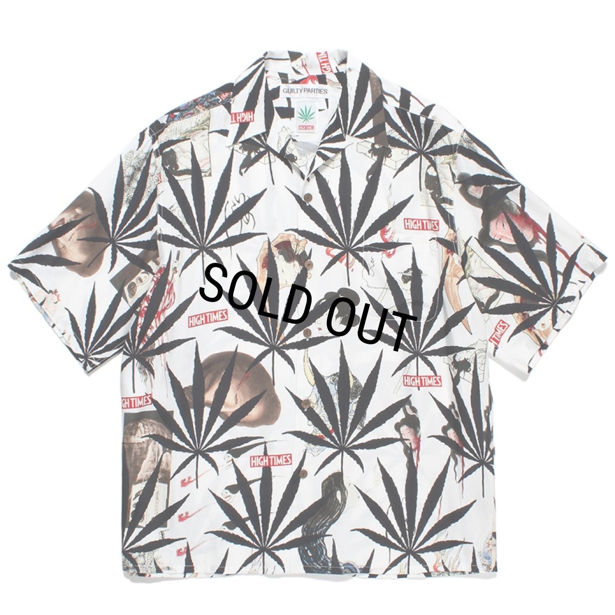 画像1: WACKO MARIA/HIGH TIMES / HAWAIIAN SHIRT（WHITE）［ハワイアンシャツ-24春夏］ (1)
