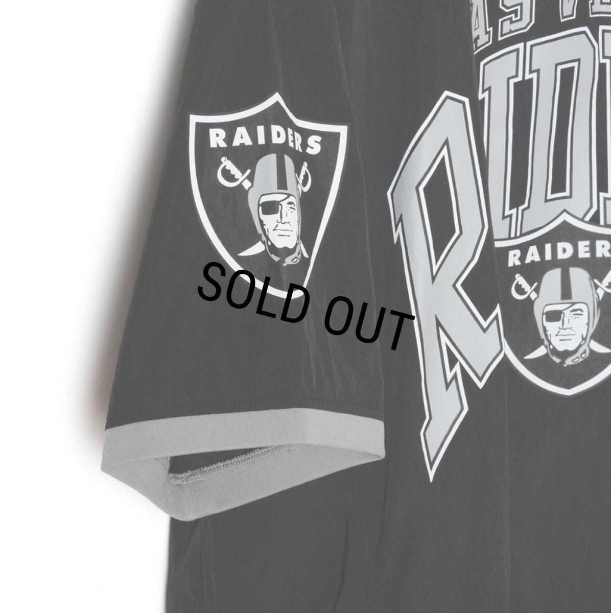 画像5: CALEE/× NFL RAIDERS S/S NYLON GAME SH（BLACK）［ナイロンゲームシャツ-24春夏］ (5)