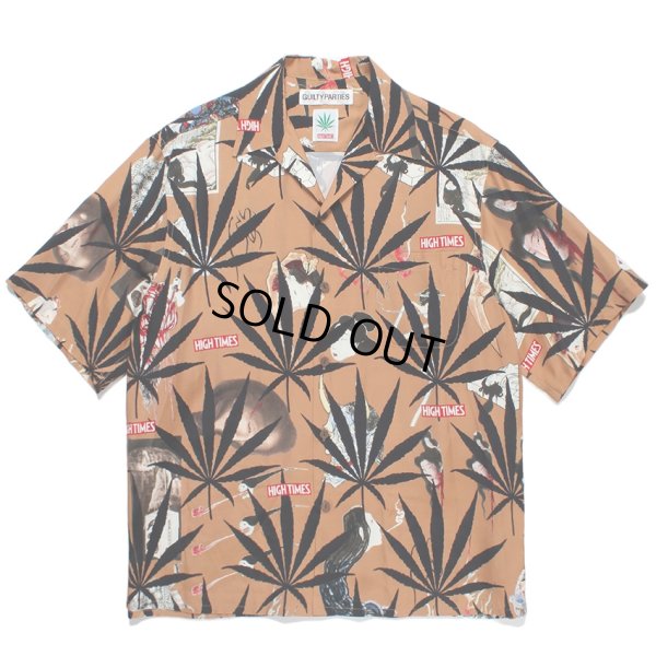 画像1: WACKO MARIA/HIGH TIMES / HAWAIIAN SHIRT（BROWN）［ハワイアンシャツ-24春夏］