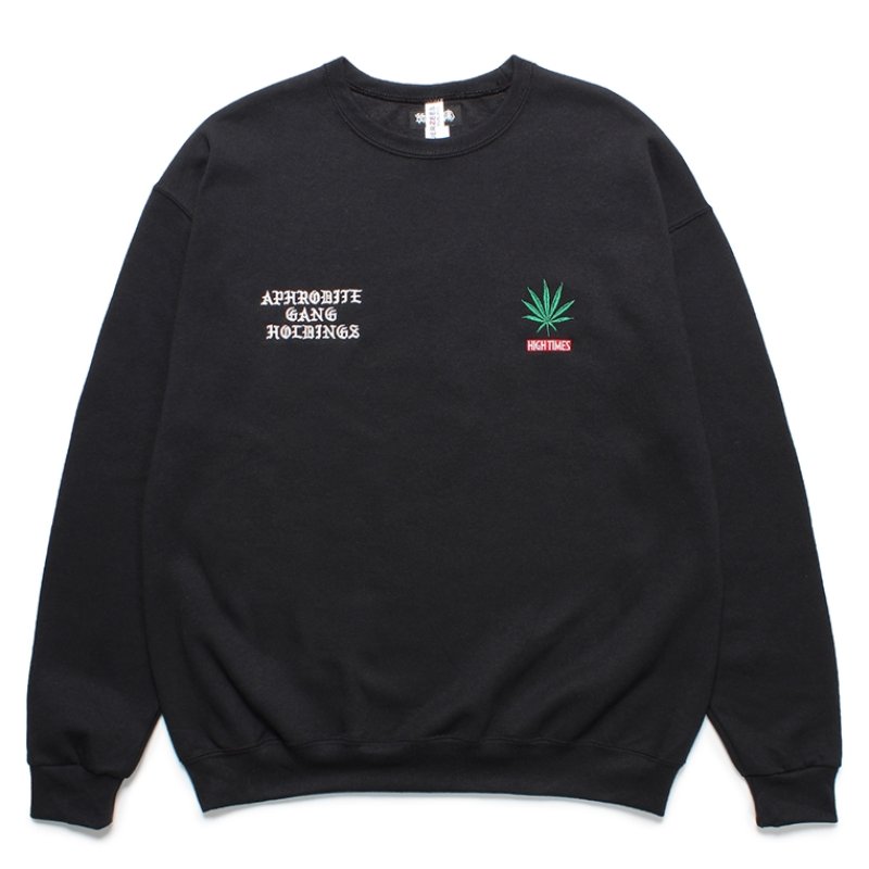 画像1: WACKO MARIA/舐達麻 / HIGH TIMES / SWEAT SHIRT（BLACK）［クルーネックスウェット-24春夏］