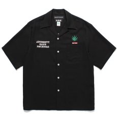 画像1: WACKO MARIA/舐達麻 / HIGH TIMES / 50'S OPEN COLLAR SHIRT（BLACK）［50'Sオープンカラーシャツ-24春夏］ (1)