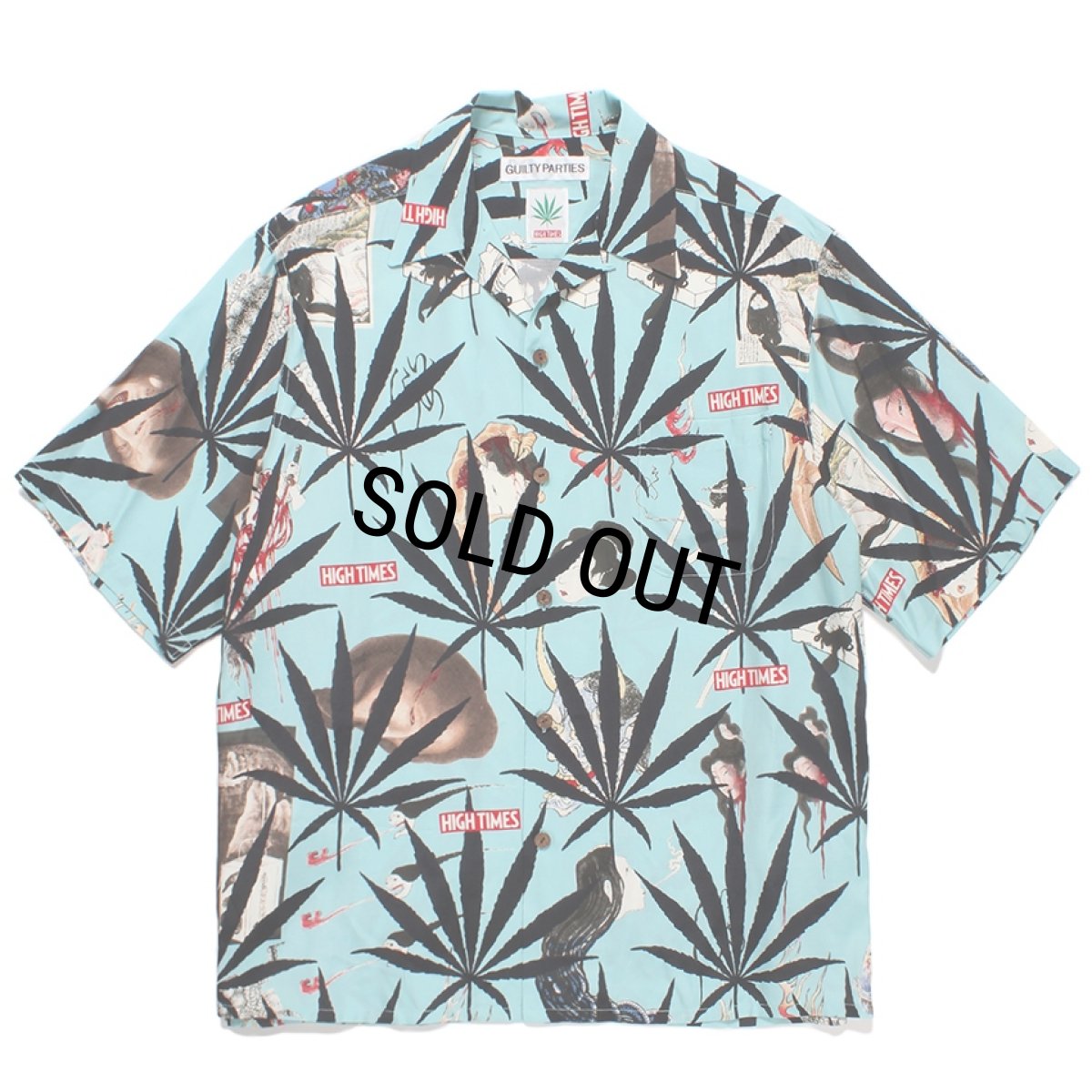画像1: WACKO MARIA/HIGH TIMES / HAWAIIAN SHIRT（MINT）［ハワイアンシャツ-24春夏］ (1)