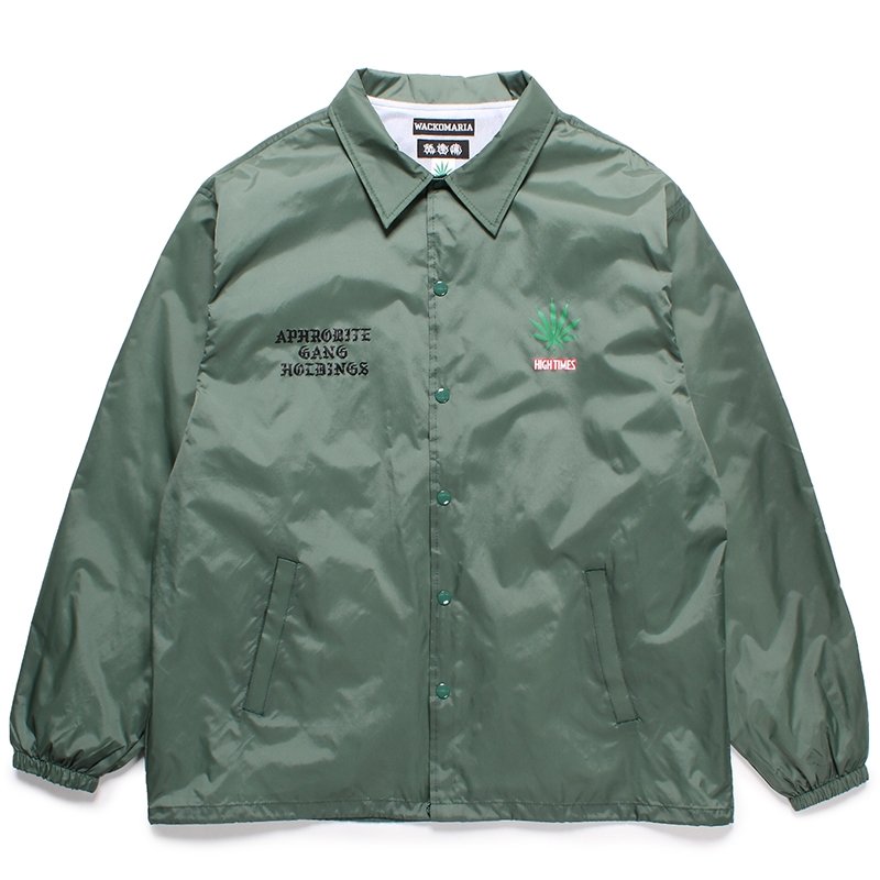 画像1: WACKO MARIA/舐達麻 / HIGH TIMES / COACH JACKET（GREEN）［コーチJKT-24春夏］