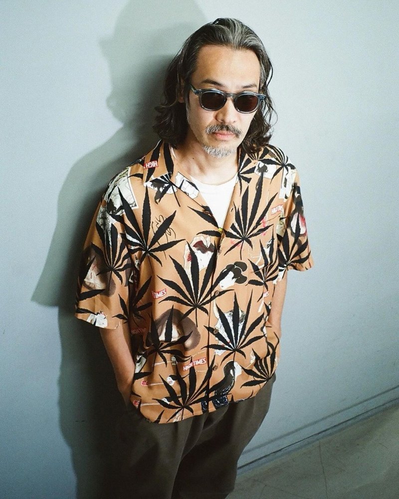 画像2: WACKO MARIA/HIGH TIMES / HAWAIIAN SHIRT（BROWN）［ハワイアンシャツ-24春夏］