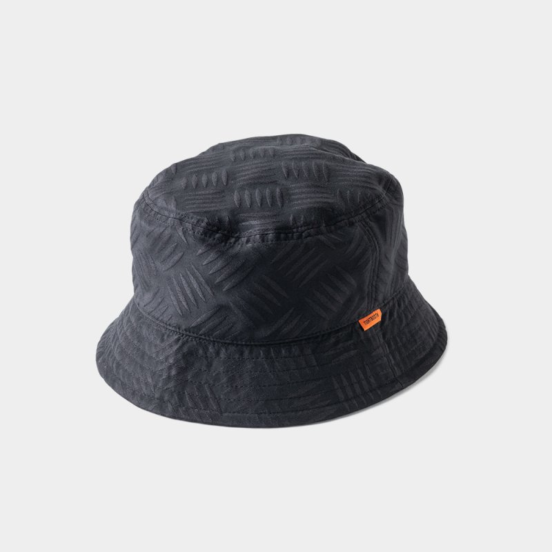 画像1: TIGHTBOOTH/CHECKER PLATE BUCKET HAT（Black）［バケットハット-24春夏］