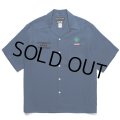WACKO MARIA/舐達麻 / HIGH TIMES / 50'S OPEN COLLAR SHIRT（NAVY）［50'Sオープンカラーシャツ-24春夏］