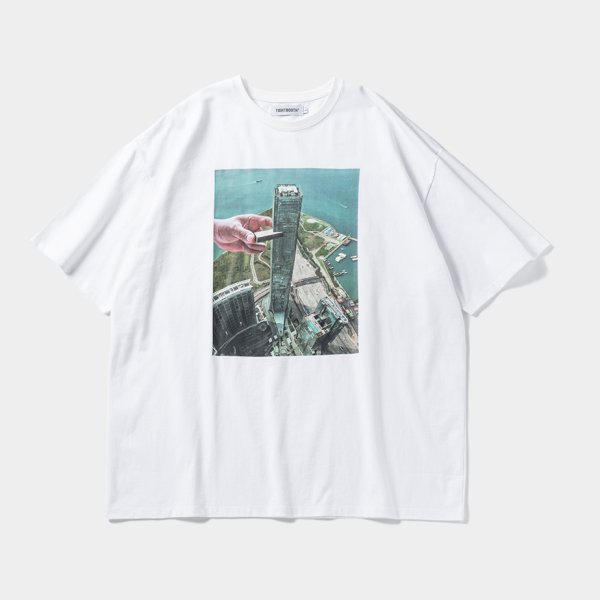 画像1: TIGHTBOOTH/JENGA T-SHIRT（White）［プリントT-24春夏］