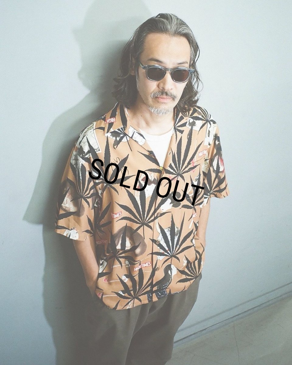 画像2: WACKO MARIA/HIGH TIMES / HAWAIIAN SHIRT（BROWN）［ハワイアンシャツ-24春夏］ (2)